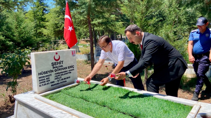 15 Temmuz Demokrasi ve Milli Birlik Günü'nde Şehitlerimiz Rahmet ve Minnetle Anıldı
